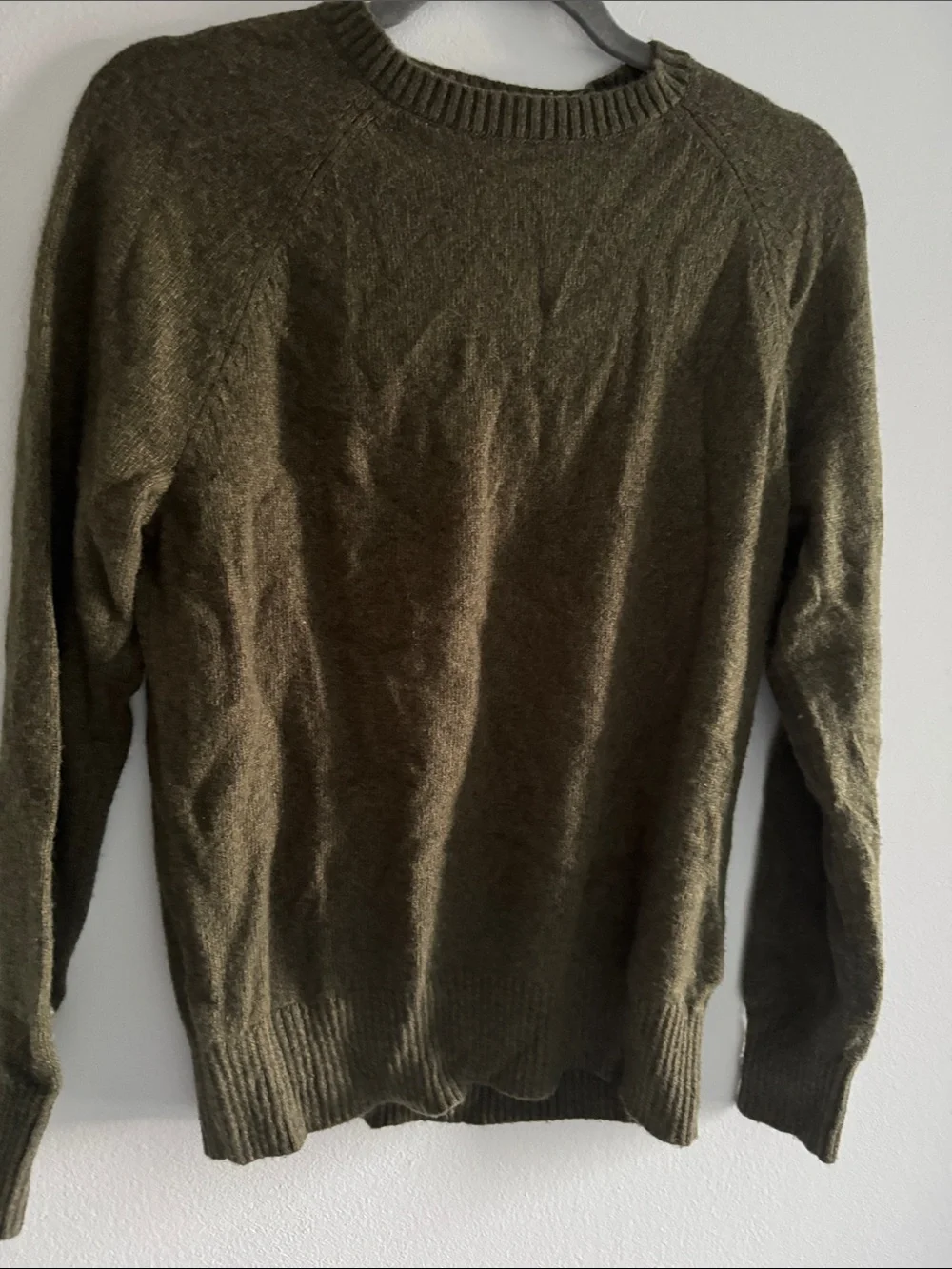 J. Crew Olive Green Crewneck Sweater